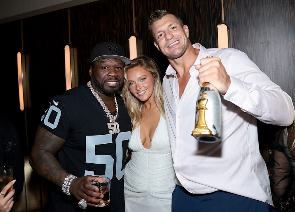 Rap-Star 50 Cent, Camille Kostek und Rob Gronkowski