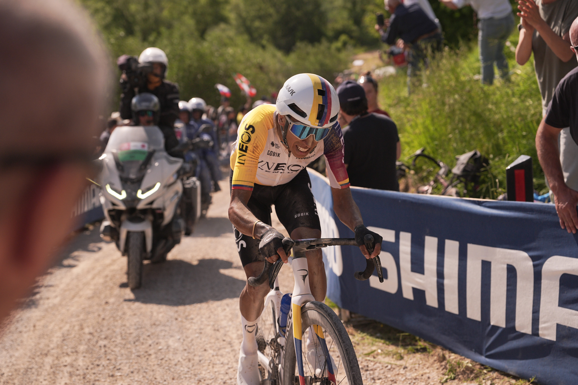 Carapaz Richard sur l'étape 9 de l'Italie Giro D de Gubbio à Sienne, Italie - Dimanche 18 mai 2025. Sport - Cycling. (Photo de Marco Alpozzi / Lapresse)