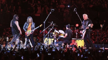 Metallica en vivo, durante su