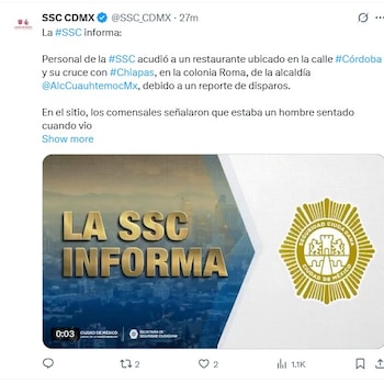 Secretaría de Seguridad Ciudadana informa