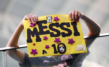 Un jeune fan de Lionel Messi