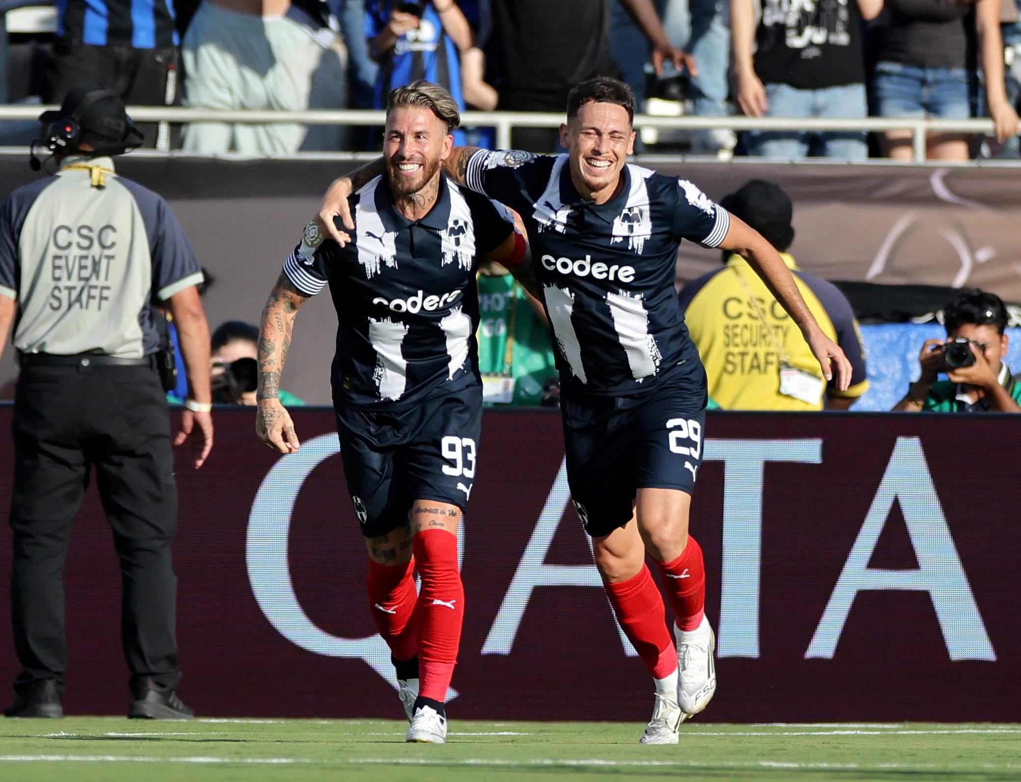 Sergio Ramos célèbre son but avec Monterrey