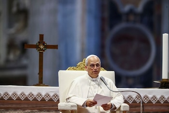 El Papa León XIV celebra