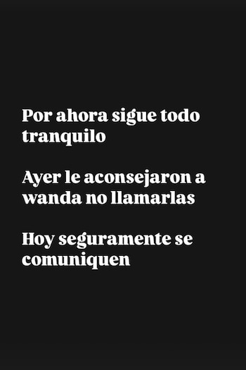 "Por ahora sigue todo tranquilo.