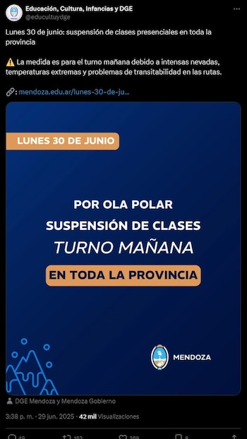 Mendoza enregistre plus de 400
