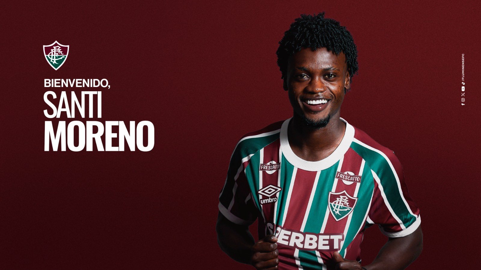 El colombiano fue presentado oficialmente en Brasil - crédito Fluminense