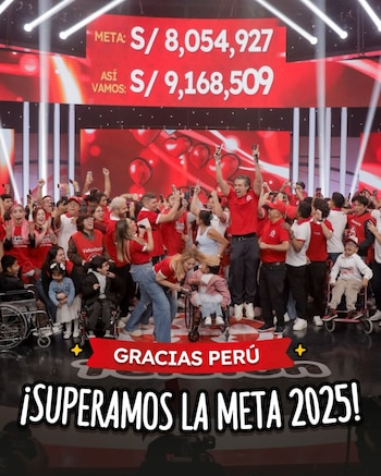 Gisela Valcárcel clôturant la Teletón