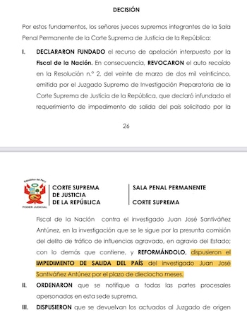 Ordenan impedimento de salida del