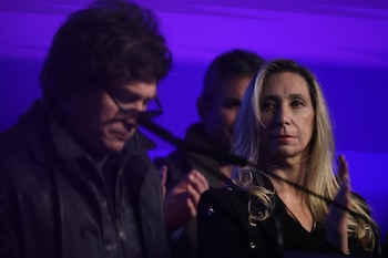 Milei anoche al reconocer la