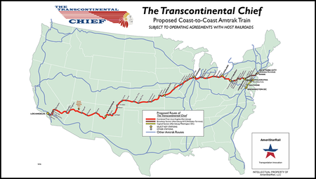 Schéma du Transcontinental Chief