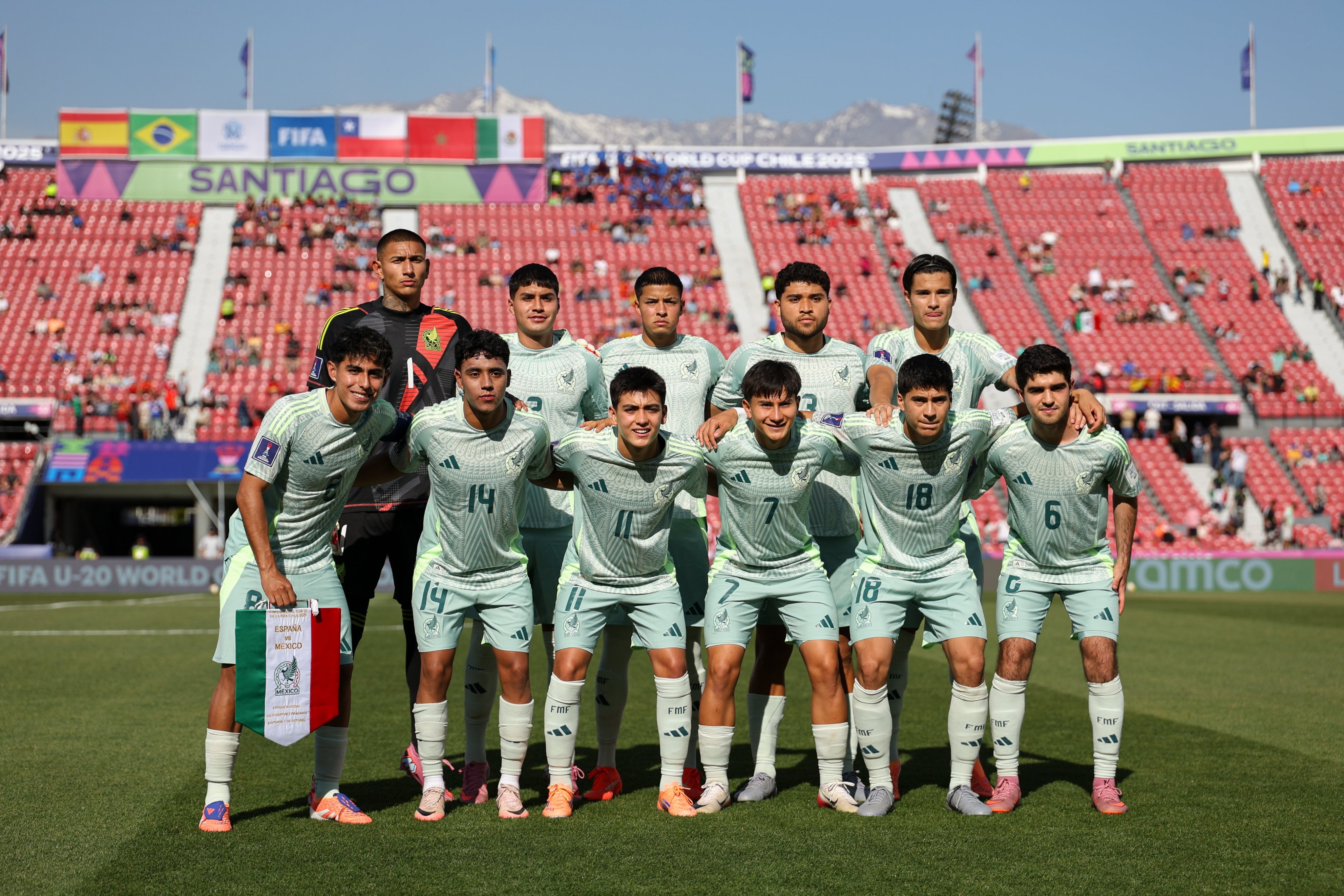 Alineación del cuadro mexicano para enfrentar a España y buscar su clasificación a la siguiente ronda. Imagen cuenta de X @miseleccionsubs