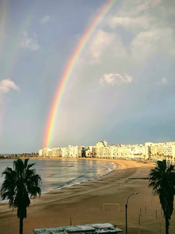El arcoíris en la rambla