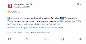 (X/ @MetrobusCDMX)