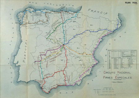 Carte de l'ancien réseau routier