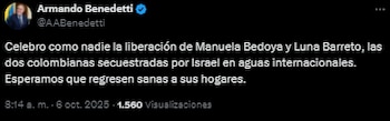 Armando Benedetti sur libération de