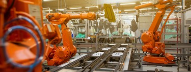 Une démonstration de robots sur un circuit