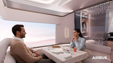 Airbus A350-1000 First Class Dining