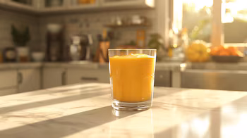 Smoothie tropical, mangue, boisson santé, riche en fibres et en énergie.