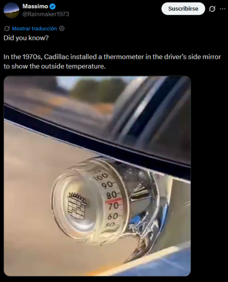 Il fut un temps où avoir un thermomètre dans la voiture était un véritable luxe. C’est ainsi que cette invention ingénieuse le résolvait dans le rétroviseur.
