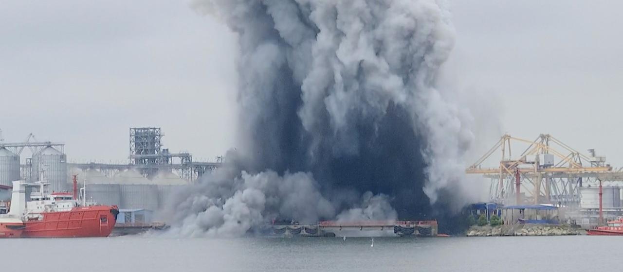 Drone ukrainien explose dans un port roumain