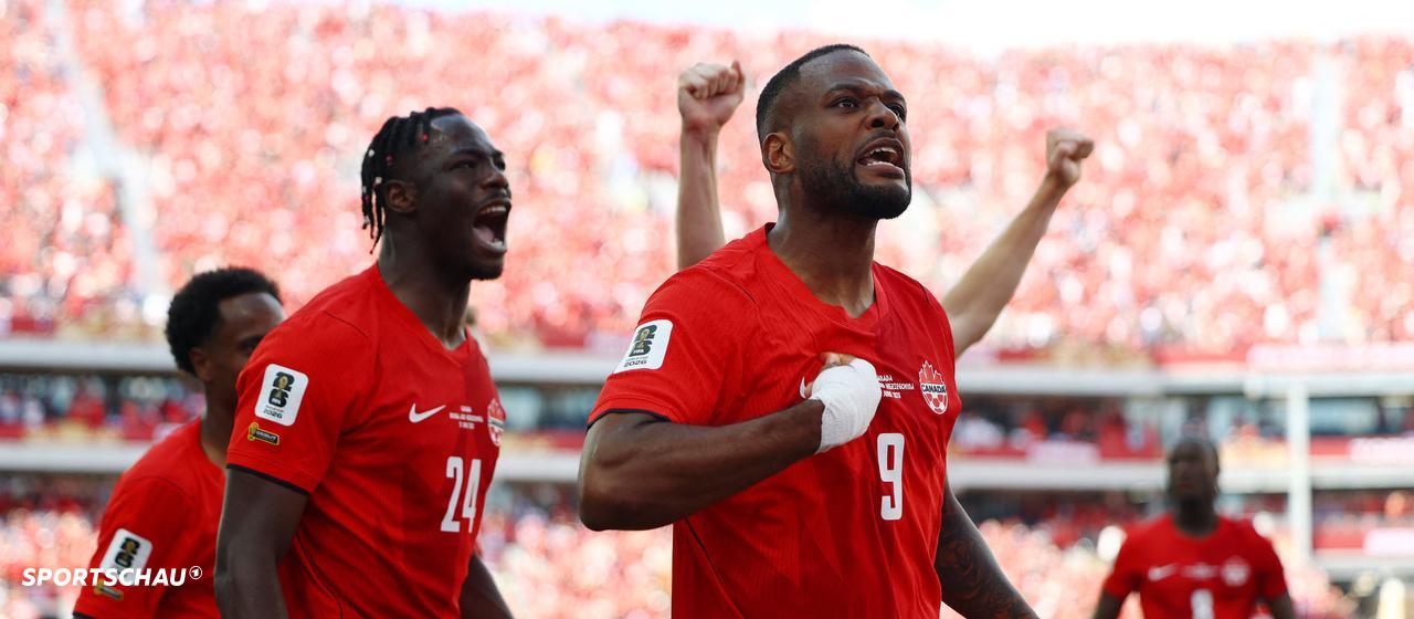 Le Kanada célèbre son premier point de l’histoire de la Coupe du Monde contre la Bosnie-Herzégovine.