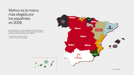 Les marques de bière les plus populaires dans chaque communauté autonome d’Espagne, réunies sur cette carte
