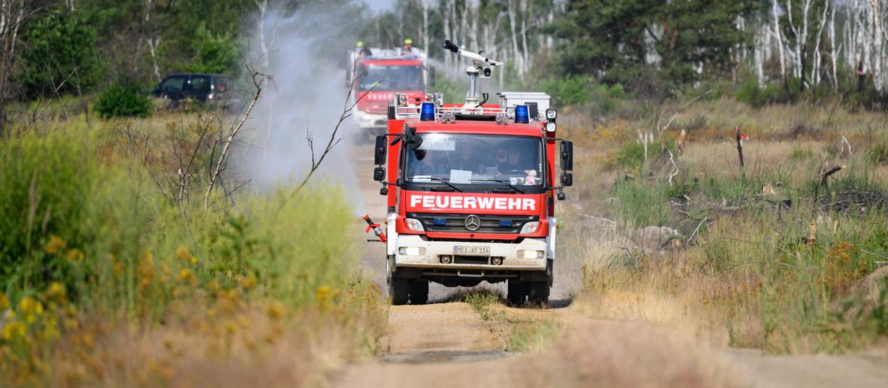 Pompiers en intervention massive : lutte contre les feux de forêt – et la munitions enfouie