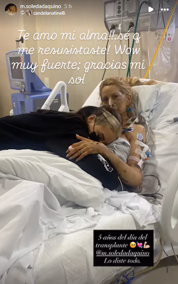 Soledad Aquino a célébré avec Cande et Mica Tinelli l’anniversaire de sa transplantation du foie : “Il y a 5 ans, je suis revenue à la vie”