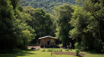 Un homme vit depuis 40 ans à 2 200 mètres d’altitude au milieu des bois : une cabane pour rester près de son bétail et être autosuffisant.