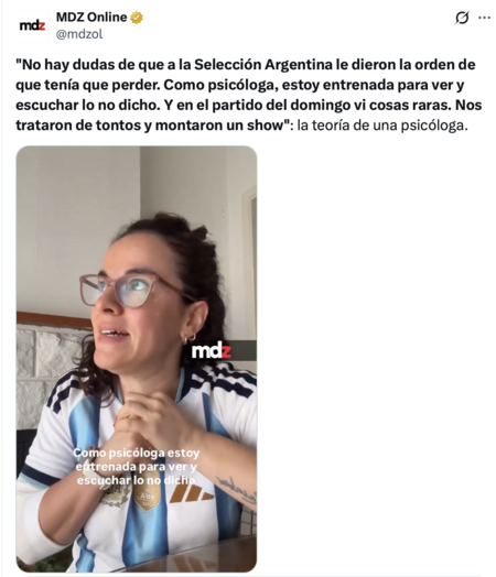 L’Argentine est convaincue d’avoir dû offrir la quatrième Coupe du Monde à l’Argentine. Et personne en Argentine ne comprend vraiment pourquoi.