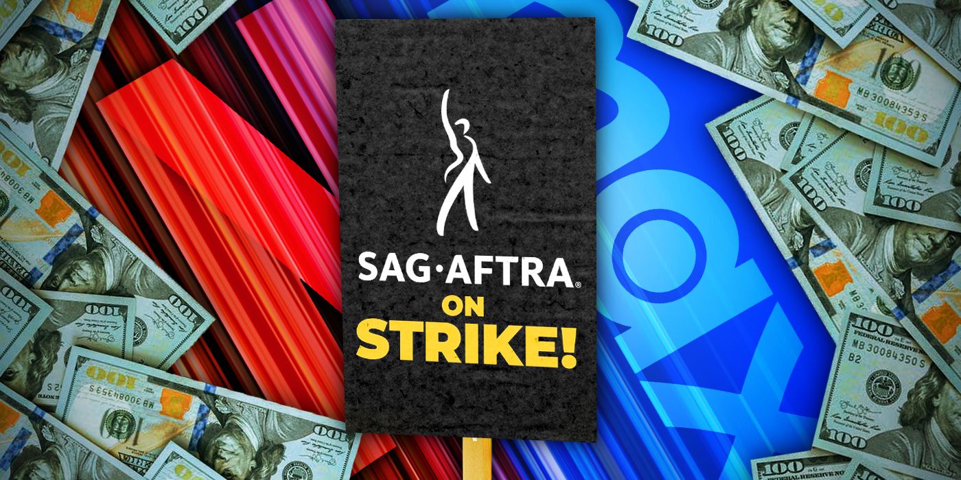 Netflix ve Max logolu SAG-AFTRA grev işareti