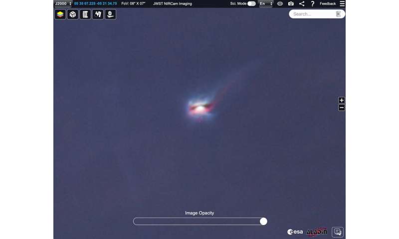 Webb'in Avcı Bulutsusu'nun geniş açılı görüntüsü ESASky'da yayınlandı