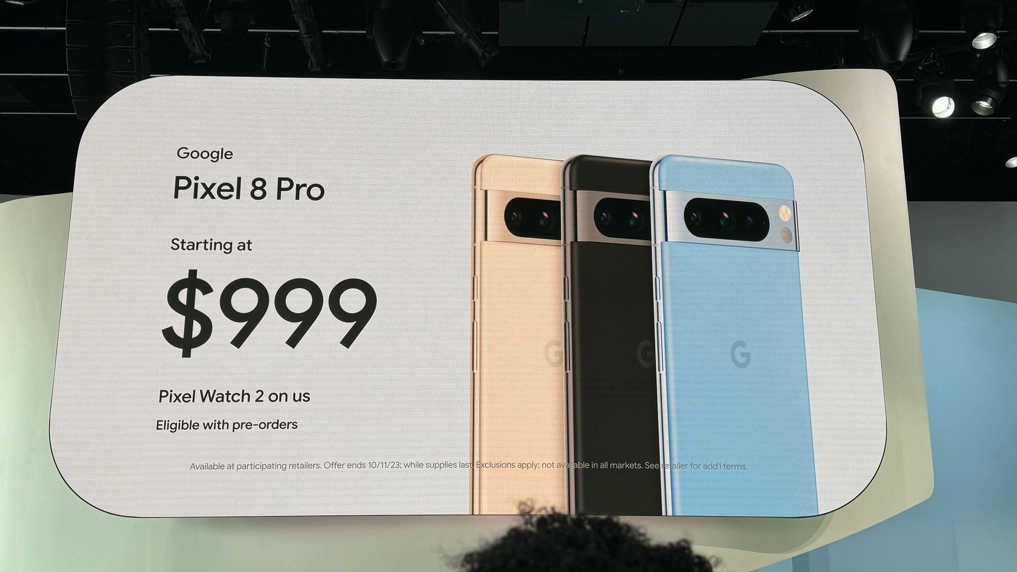 Google etkinliği tarafından yapılan Pixel 8 pro fiyatı