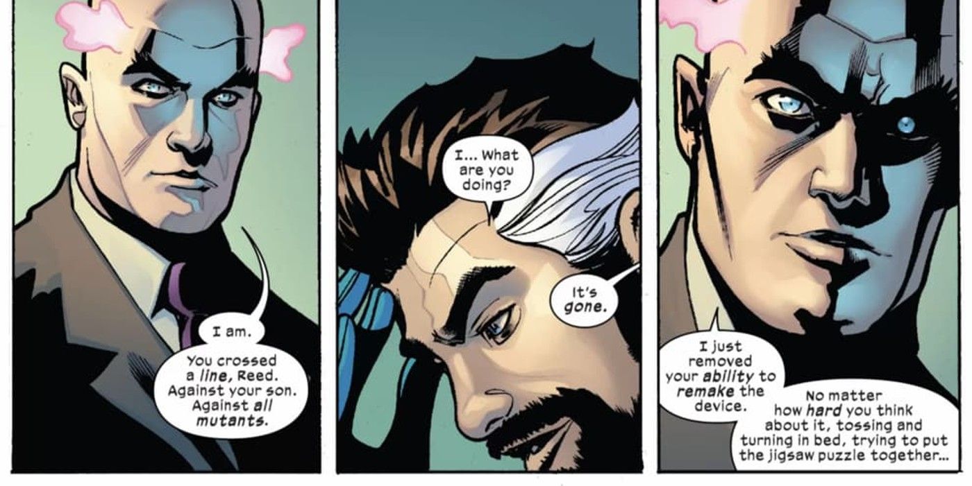 FF.X-Men #4 Xavier, Reed'in aklını siliyor