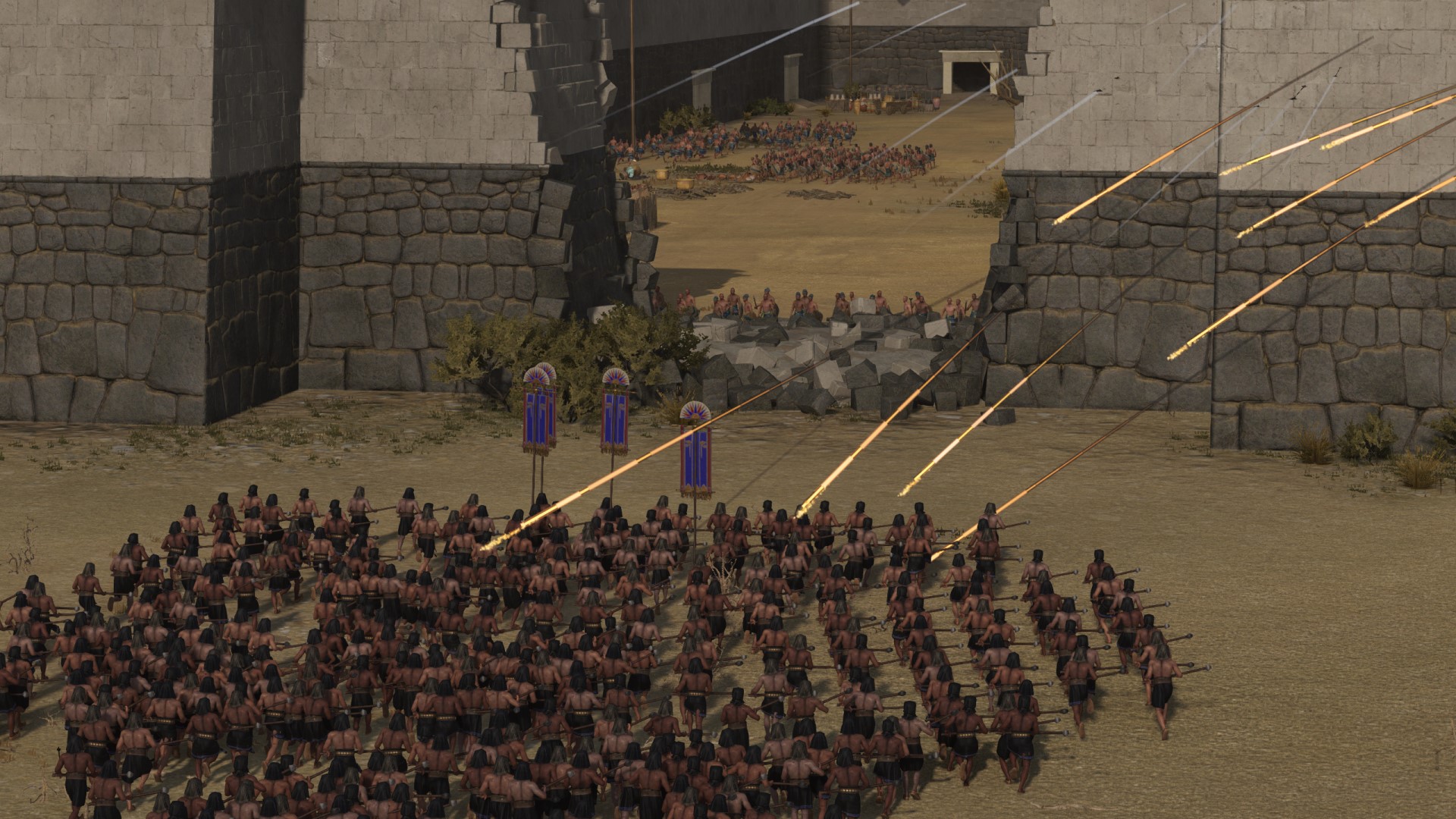 Total War Firavun incelemesi: kuşatma altındaki bir şehir.