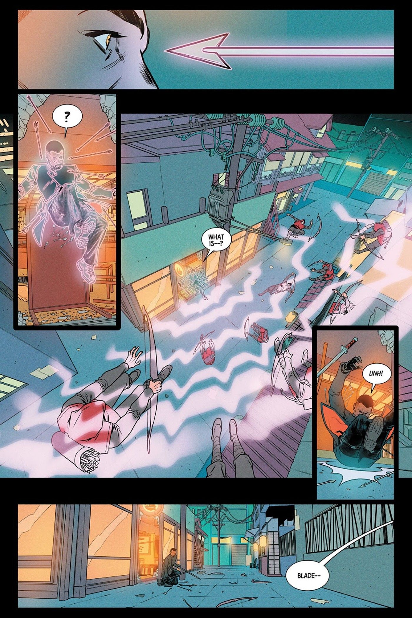 Blade #3'ten Doctor Strange'in Blade'i son anda kurtarışını gösteren sayfa