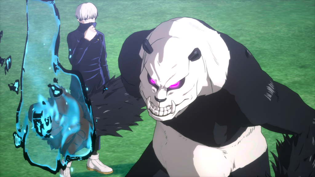 Jujutsu Kaisen Cursed Clash Oynanış Ekran Görüntüsü Panda ve Satoru Gojo'yu içeriyor