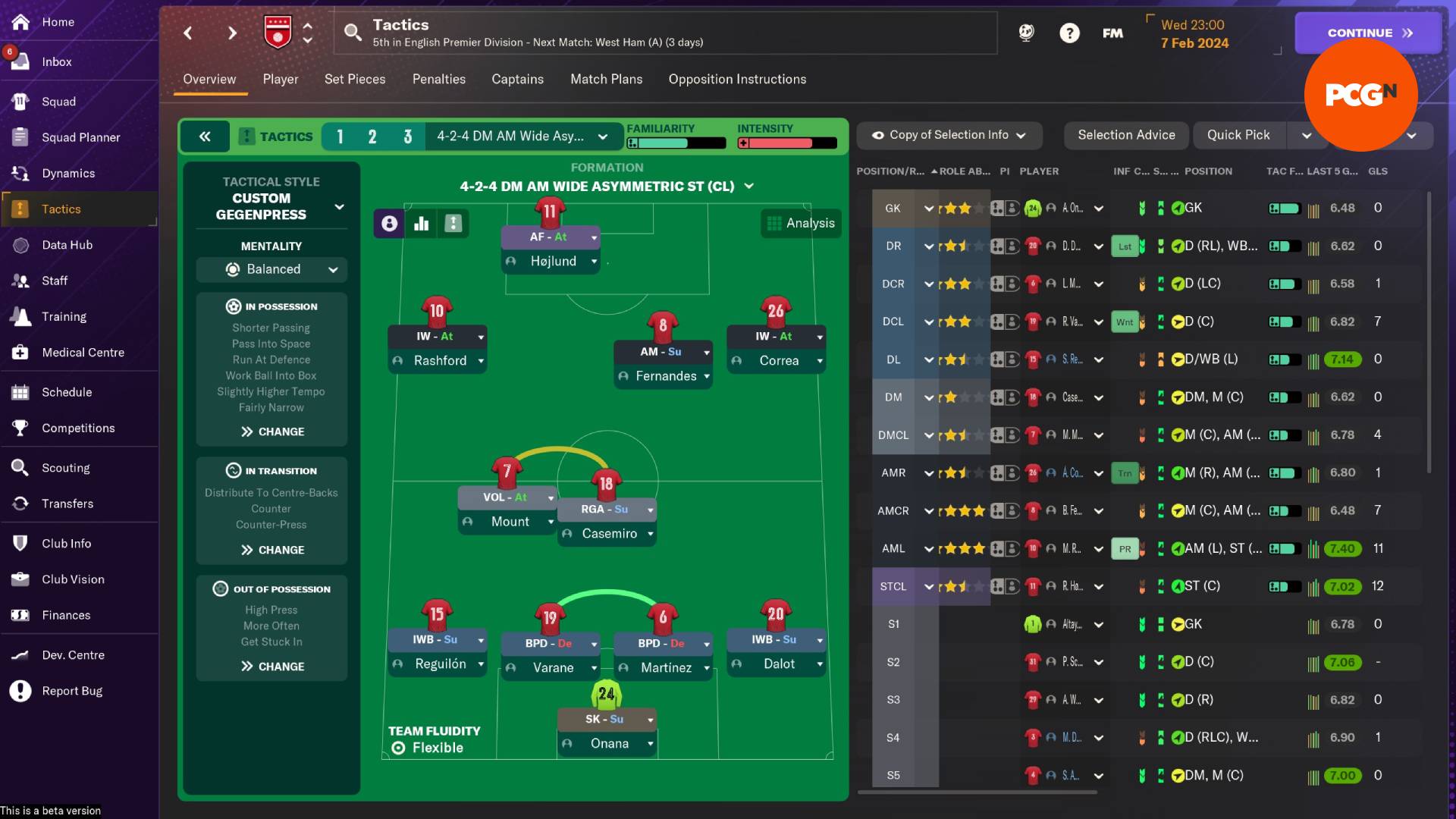 En İyi Football Manager 2024 taktikleri: 4-2-3-1