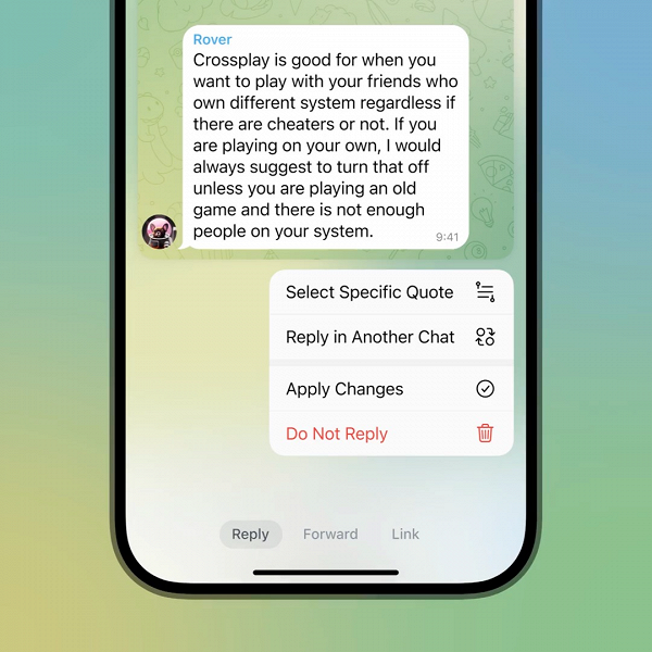 Büyük Telegram güncellemesi: “Cevaplar 2.0”, esnek bağlantı ayarları, kullanıcılar için kişisel renkler ve çok daha fazlası