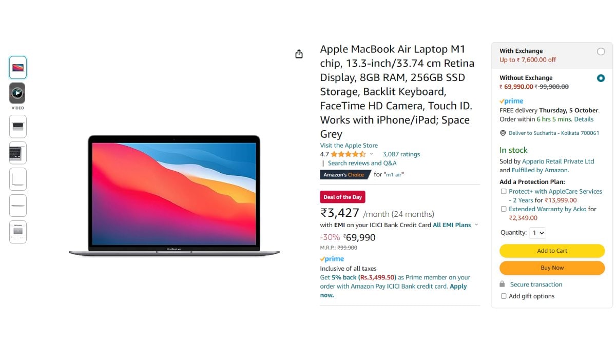 Apple MacBook Air M1 Rs'nin Altında Mevcuttur. 2023 Amazon Büyük Hint Festivali İndirimi Öncesinde 70.000 - Dünyadan Güncel Teknoloji Haberleri