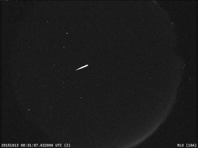 Bir Orionid meteoru.