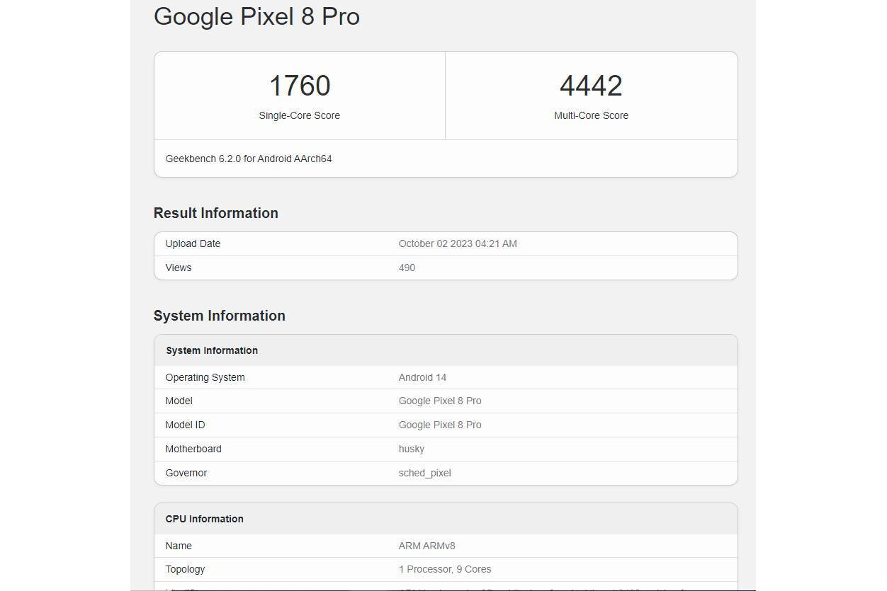 Sızan Pixel 8 Pro karşılaştırma sonucu - Sızan Pixel 8 Pro karşılaştırma puanları etkileyici görünüyor (Pixel telefon için)
