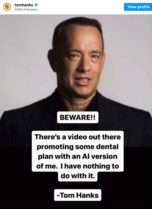 Tom Hanks kendi benzerliğini kullanarak yapay zeka tarafından oluşturulan reklamlara karşı uyardı - Dünyadan Güncel Teknoloji Haberleri