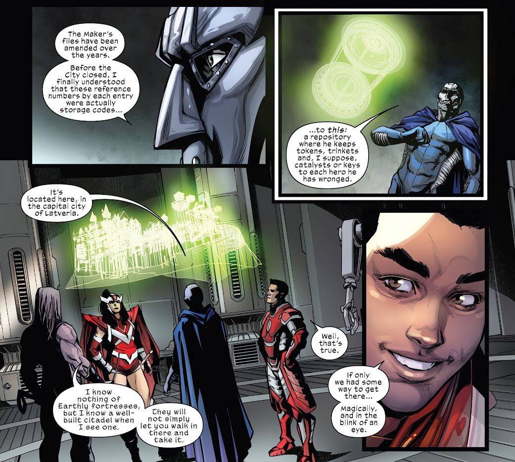 Ultimate Tony Stark, Reed Richards, Thor ve Sif, Ultimate Universe #1'de bir soygun planlıyor