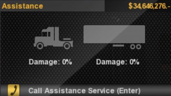 ATS'de bir kamyonun yapısal bütünlüğünü gösteren ekran görüntüsü