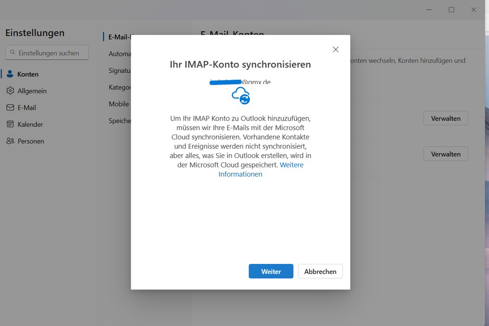Outlook IMAP'ı