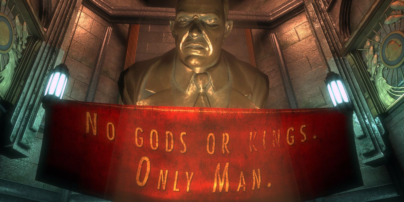 Andrew Ryan heykeli ve sloganı, BioShock (2007)