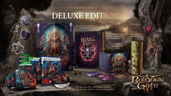 Baldur's Gate 3'ün deluxe sürümü sınırlı değildir, bu nedenle "atlamak" satıcılar: Baldur's Gate 3'ün lüks sürüm içeriğini gösteren bir resim