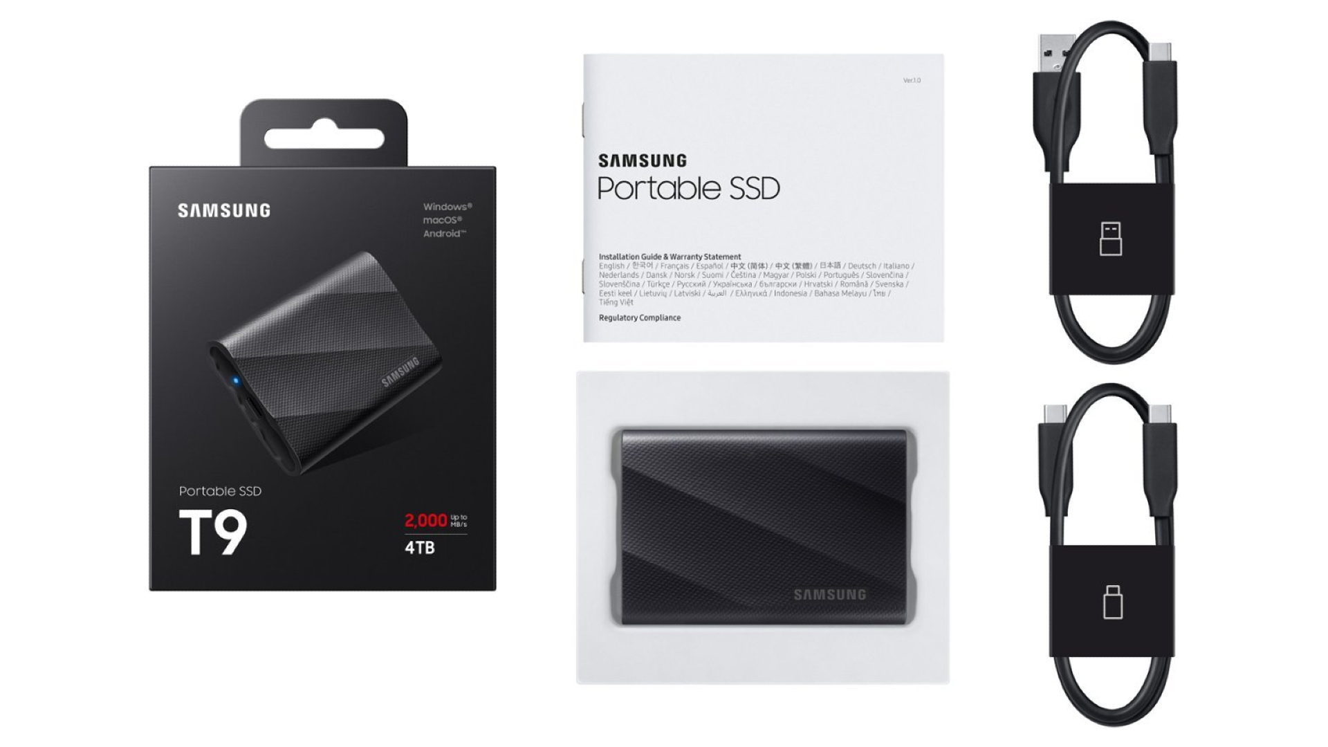 Samsung T9 Taşınabilir SSD'nin görüntüsü.