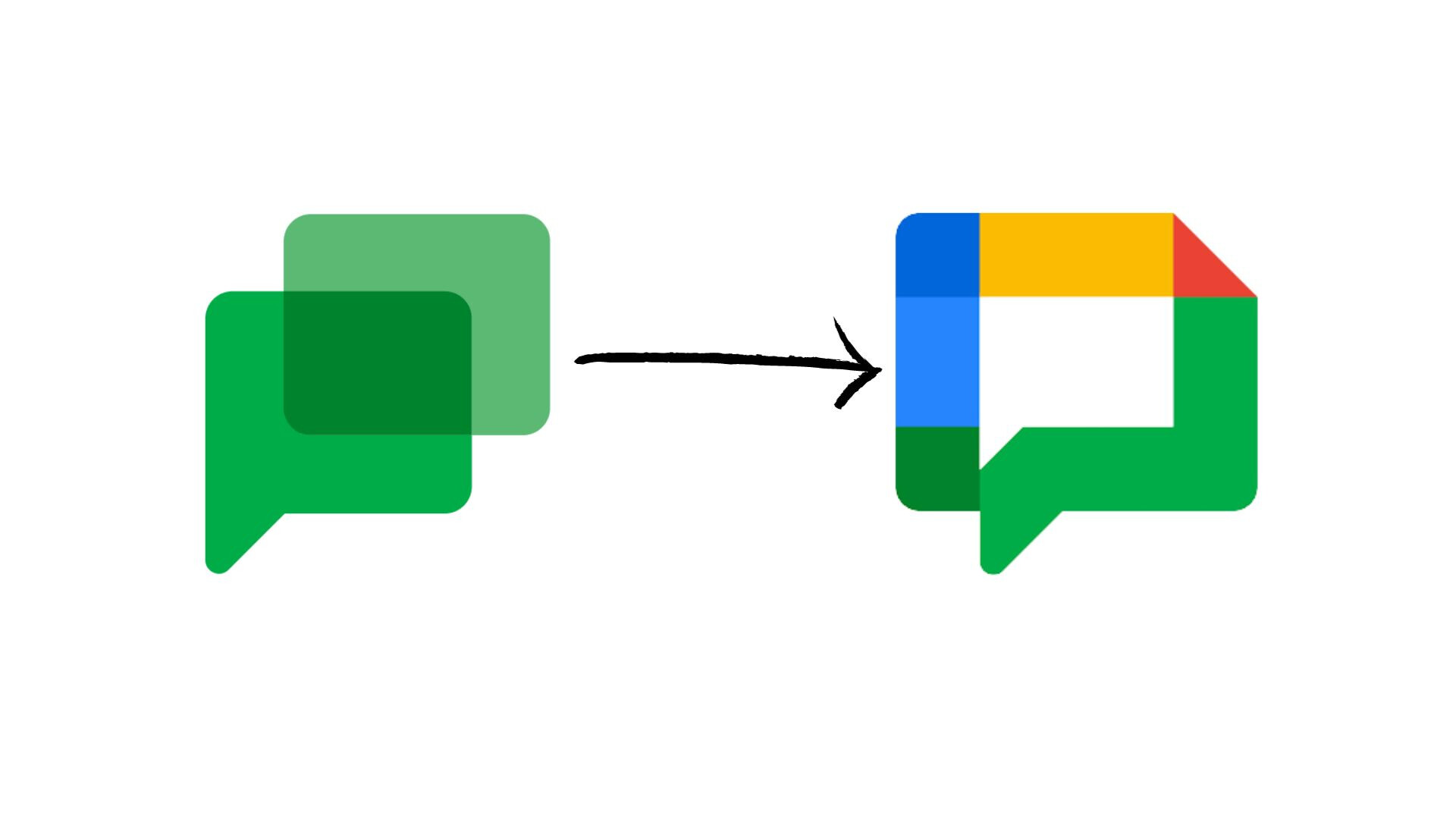 Google'ın tasarım evrimine uygun olarak renkli bir görünüm elde etmek için Google Sohbet logosu - Dünyadan Güncel Teknoloji Haberleri